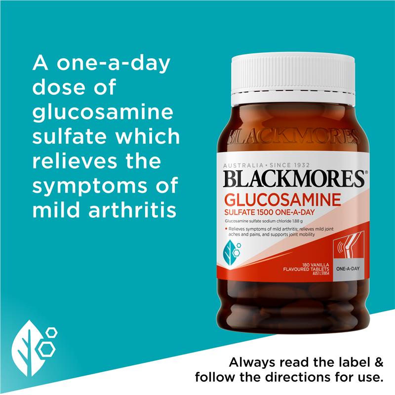 Load image into Gallery viewer, Blackmores Glucosamine Sulfate 1500mg One-A-Day 180 Tablets
