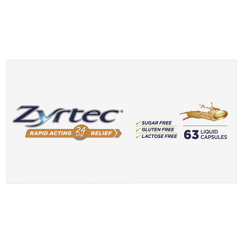 Load image into Gallery viewer, Zyrtec Liquid Capsules 63 Exclusive Size
