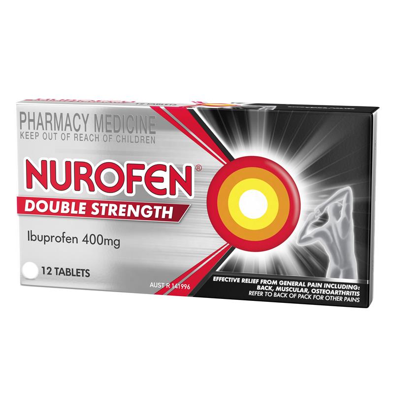 Load image into Gallery viewer, Nurofen Double Strength Pain and Inflammation Relief Tablets 400mg Ibuprofen 12 pack
