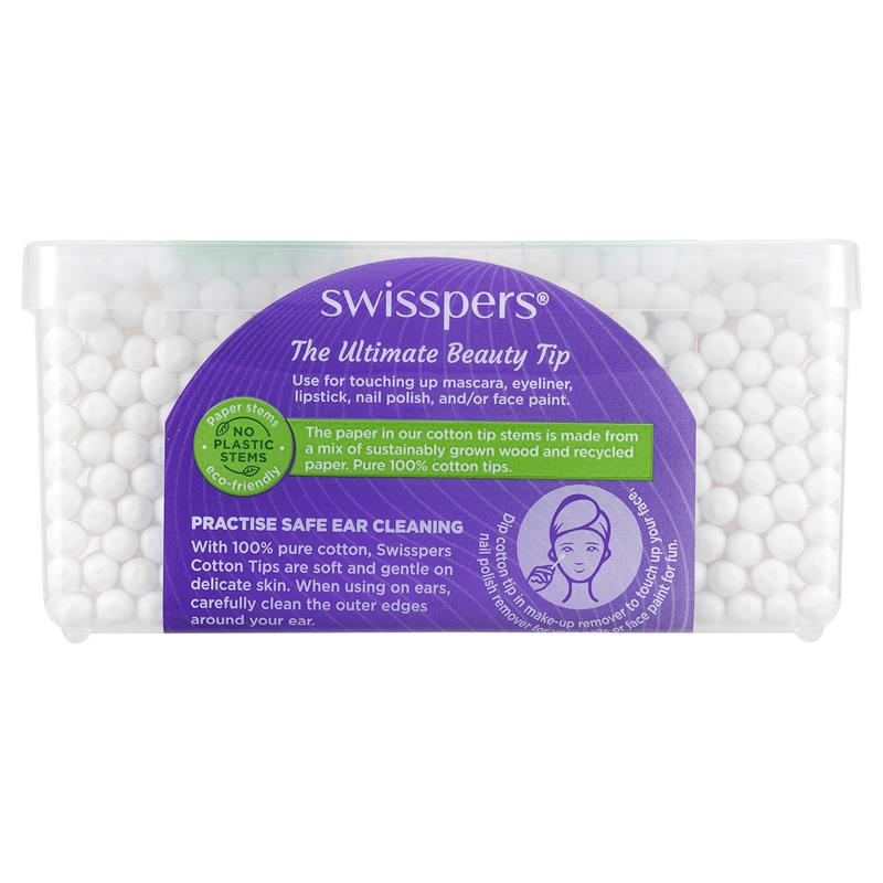 Load image into Gallery viewer, Swisspers Paper Stems Cotton Tips 240 Pack
