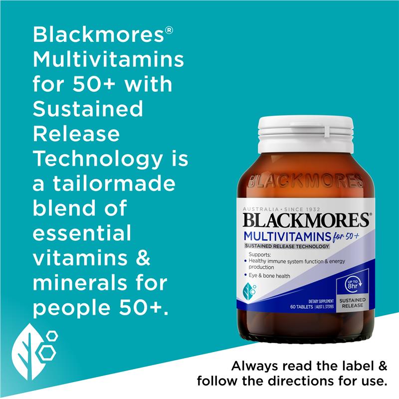 Load image into Gallery viewer, Blackmores Multivitamin For 50+ Sustained Release 60 Tablets
