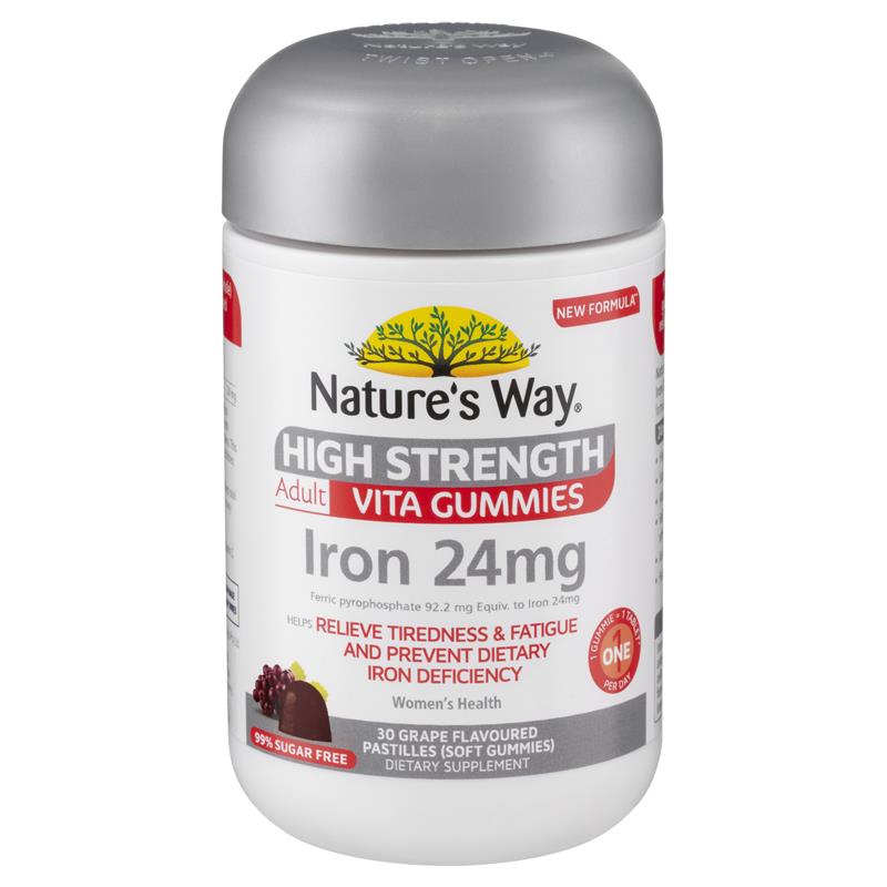 Load image into Gallery viewer, Nature's Way Adult Vita Gummies High Strength Iron 30 Gummies
