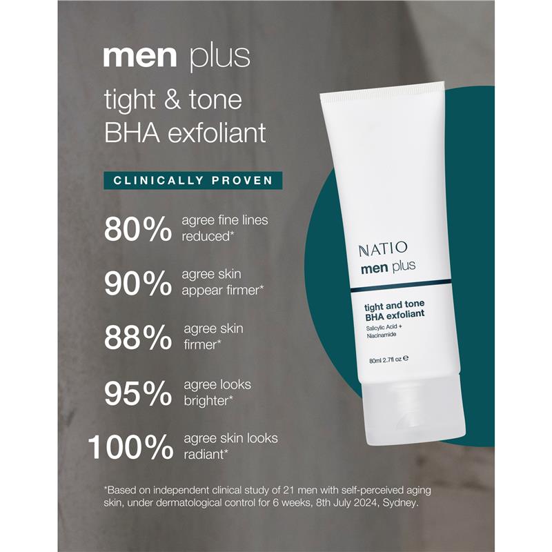 Load image into Gallery viewer, Natio Mens Plus Tight and Tone BHA Exfoliator 80ml
