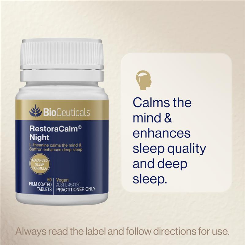 Load image into Gallery viewer, BioCeuticals RestoraCalm Night 60 Tablets
