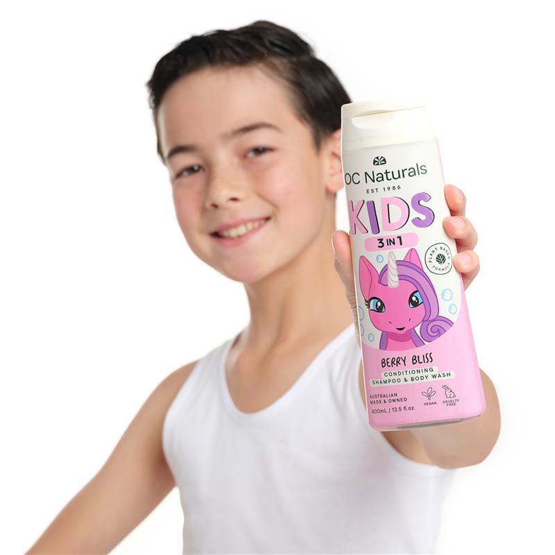 Load image into Gallery viewer, Organic Care Kids 3in1 Shampoo Conditioner Body Wash Berry Bliss 400ml

