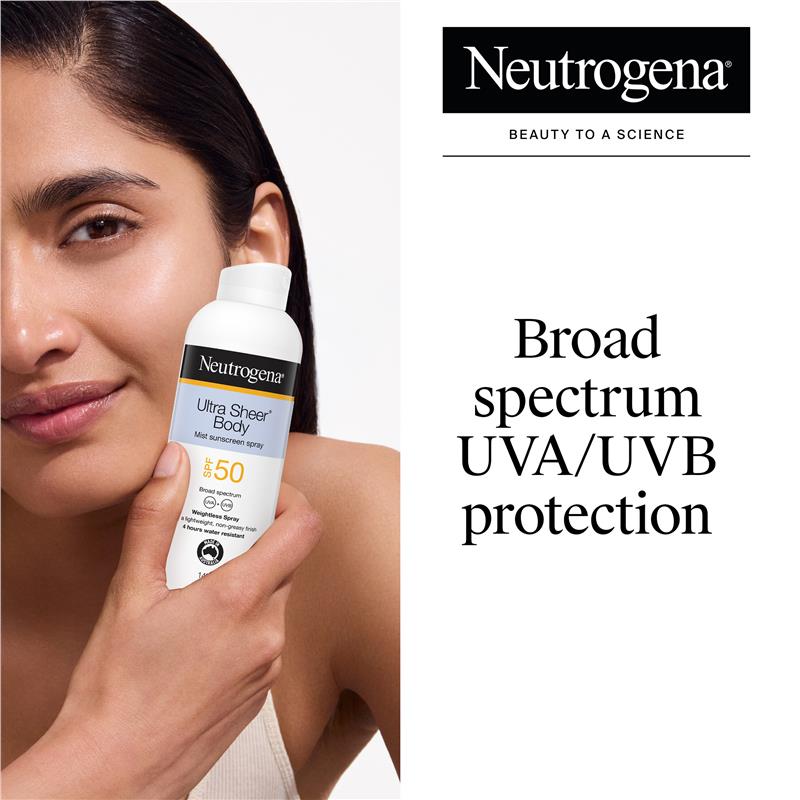 Load image into Gallery viewer, Neutrogena Ultra Sheer Body Mist Sunscreen SPF 50 140g
