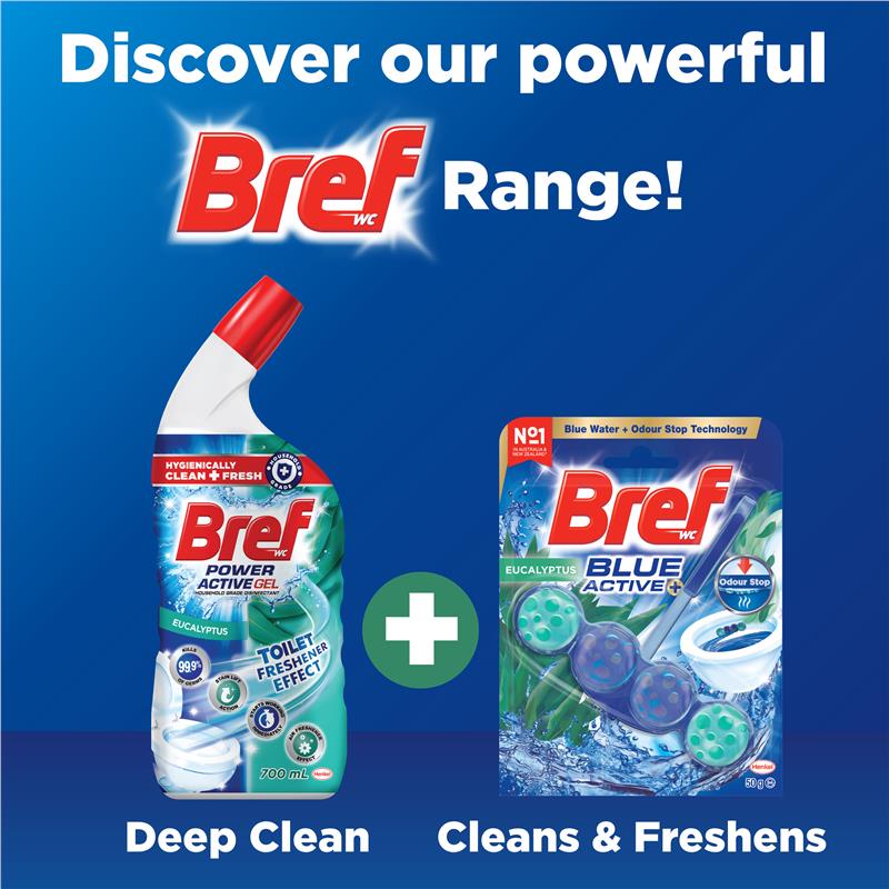 Load image into Gallery viewer, Bref Blue Active Eucalyptus Toilet Block 50g
