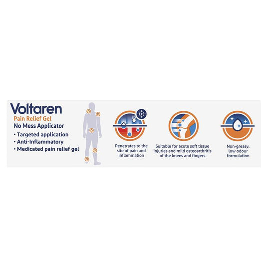 Voltaren Pain Relief Gel No Mess Applicator 75g