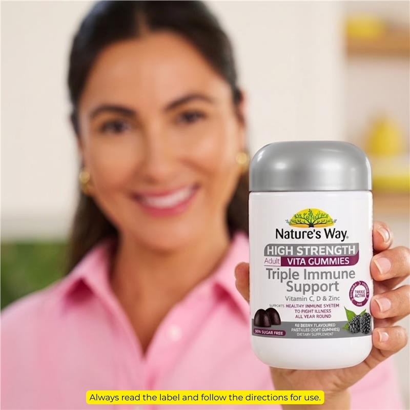 Load image into Gallery viewer, Nature's Way Adult Vita Gummies High Strength Triple Immune 50 Pastilles

