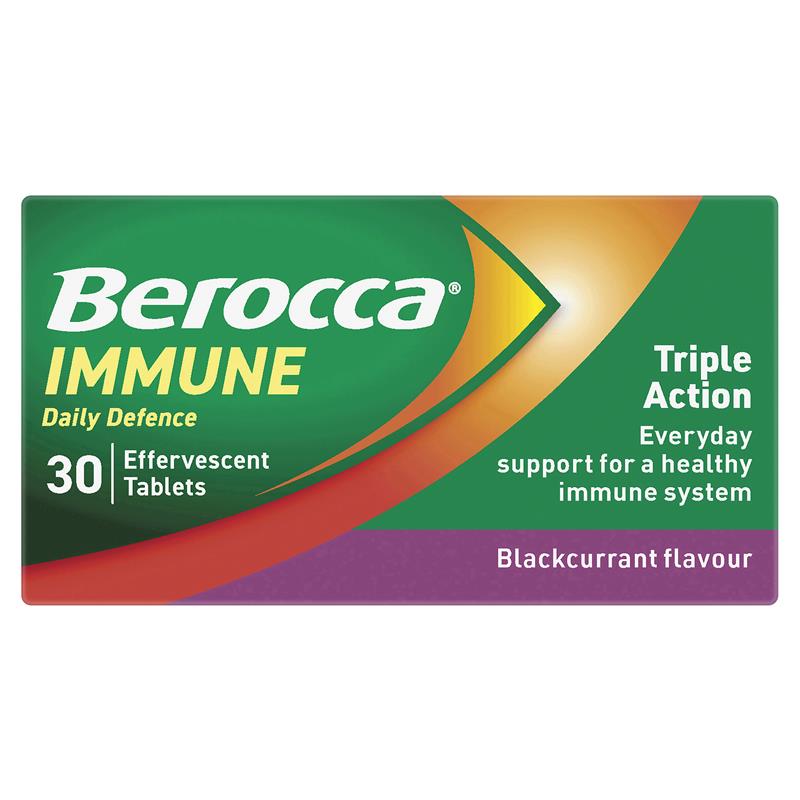 Load image into Gallery viewer, Berocca Immune Daily Defence Blackcurrant 30 Effervescent Tablets
