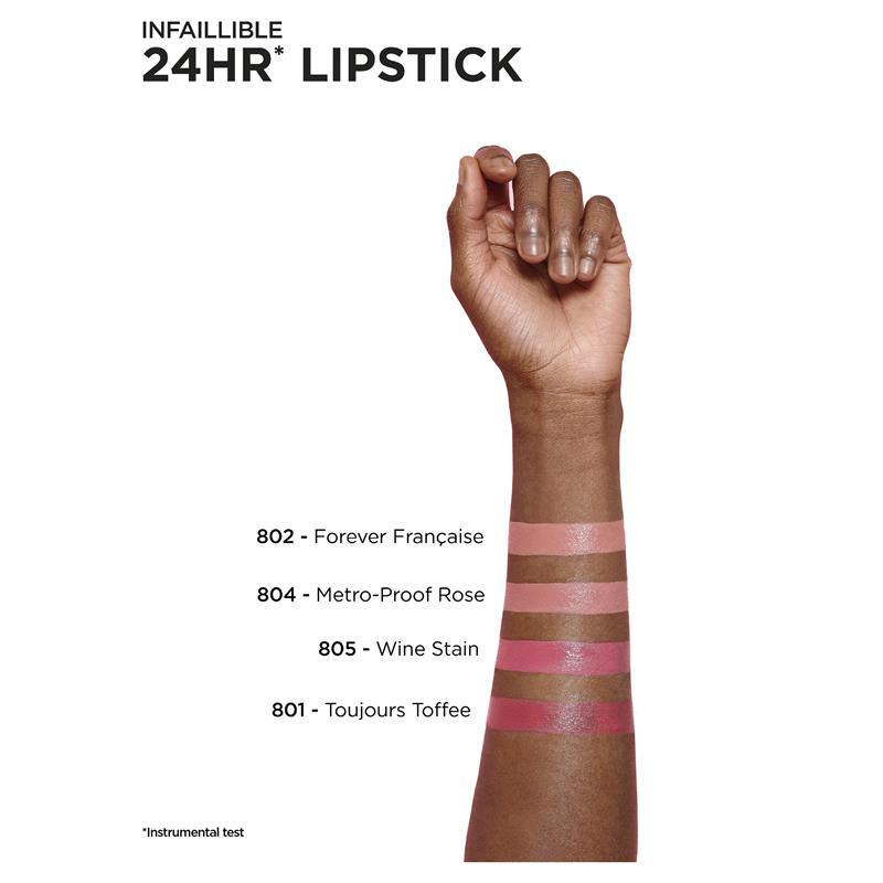 Load image into Gallery viewer, L'Oreal Paris Infallible 24H 2-Step Lipstick 804 Metro-Proof Rose
