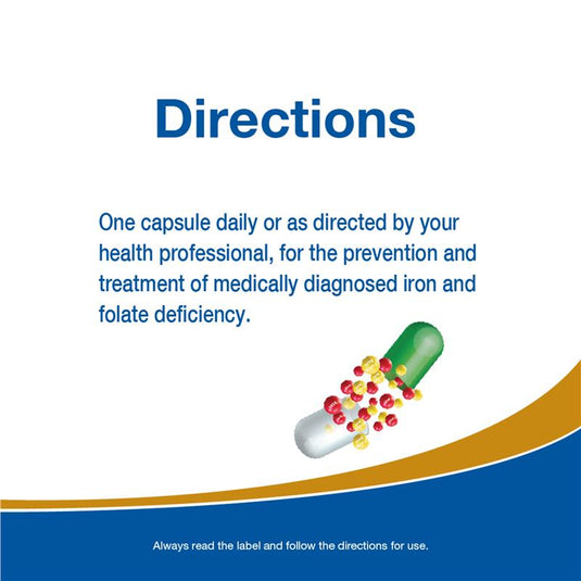 Fefol Iron & Folic Acid Delayed Release 30 Capsules
