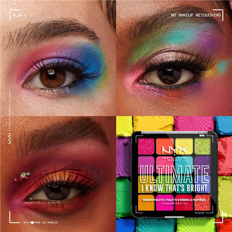Load image into Gallery viewer, NYX Ultimate Shadow Palette 16-Pan I Know That'S Bright
