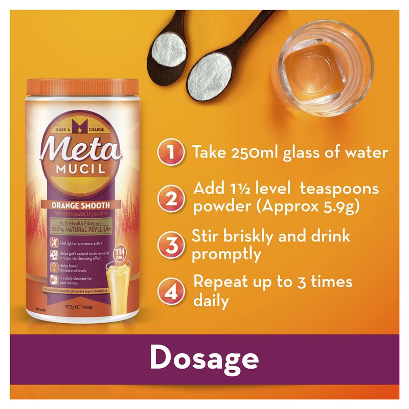 Load image into Gallery viewer, Metamucil Fibre Supplement Smooth Orange 48 Dose 283g
