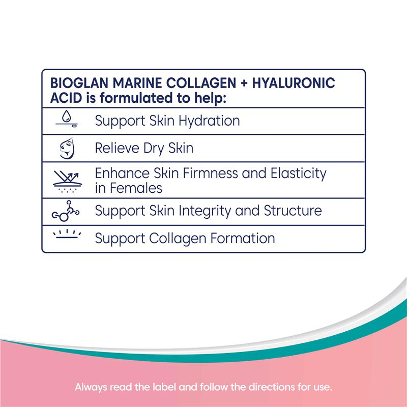 Load image into Gallery viewer, Bioglan Marine Collagen + Hyaluronic Acid 80 Tablets
