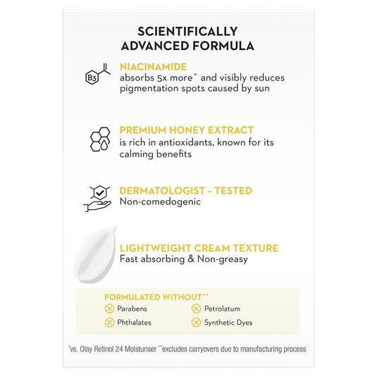 Olay Luminous Niacinamide Honey Peptide Moisturiser 50g