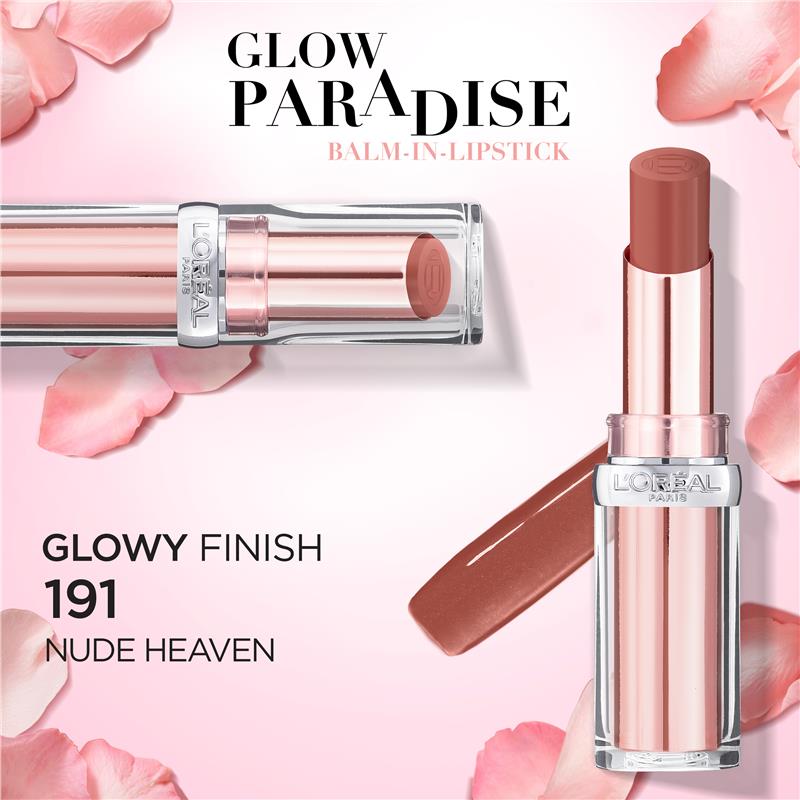 Load image into Gallery viewer, L'Oreal Paris Glow Paradise Balm-In-Lipstick 191 Nude Heaven
