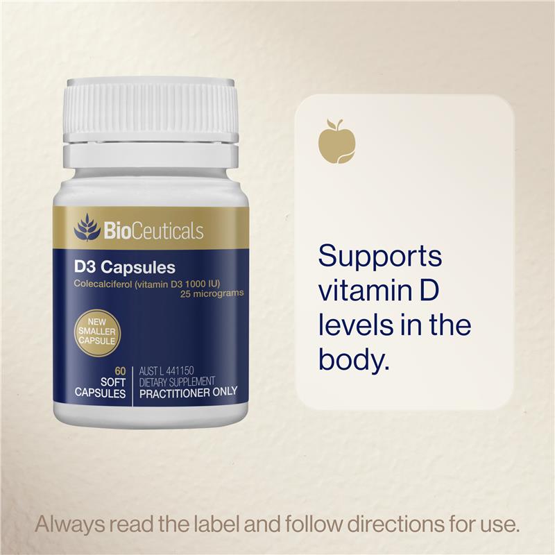 Load image into Gallery viewer, Bioceuticals D3 60 Capsules NEW
