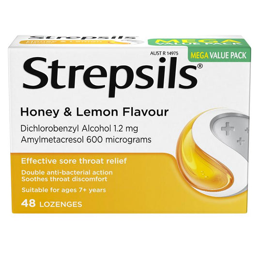 Strepsils Honey and Lemon 48 Lozenges