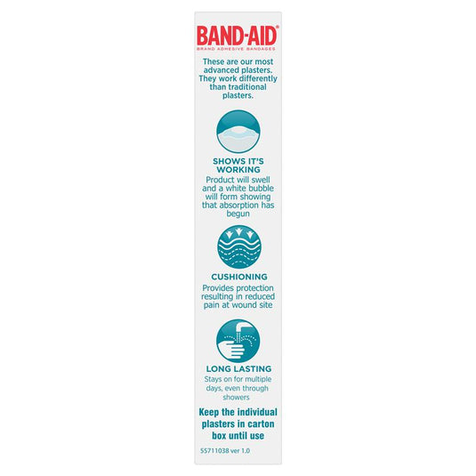 Band-Aid Advanced Healing Hydro Seal Gel Plasters Large 6 Pack