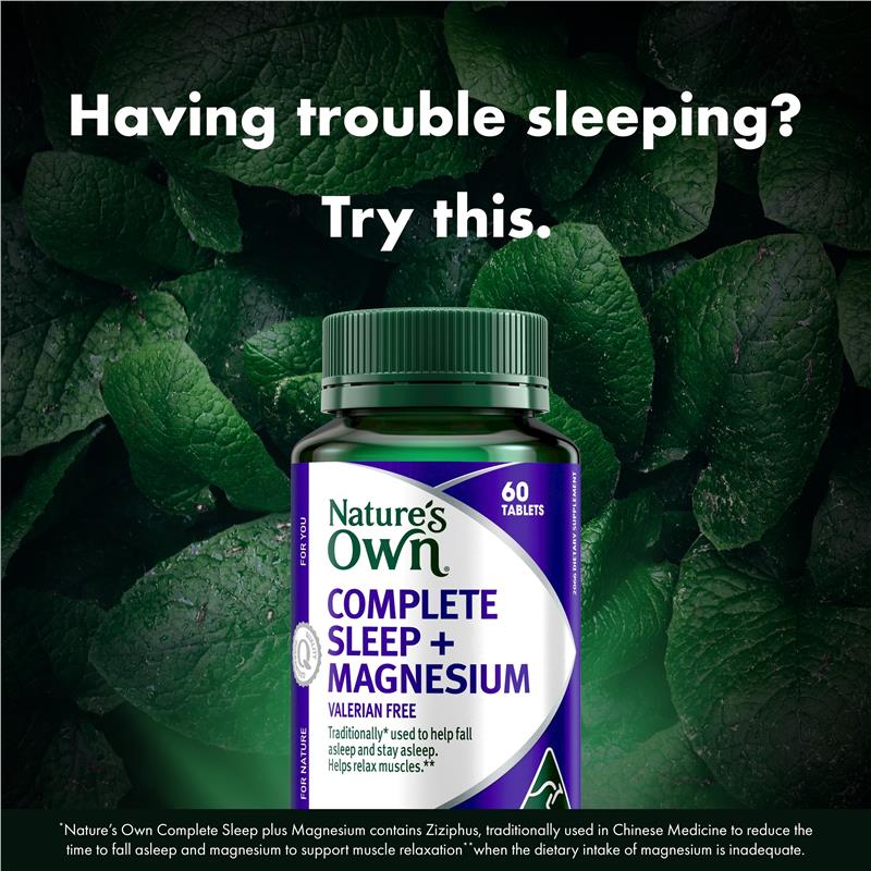Load image into Gallery viewer, Nature's Own Complete Sleep + Magnesium 60 Tablets
