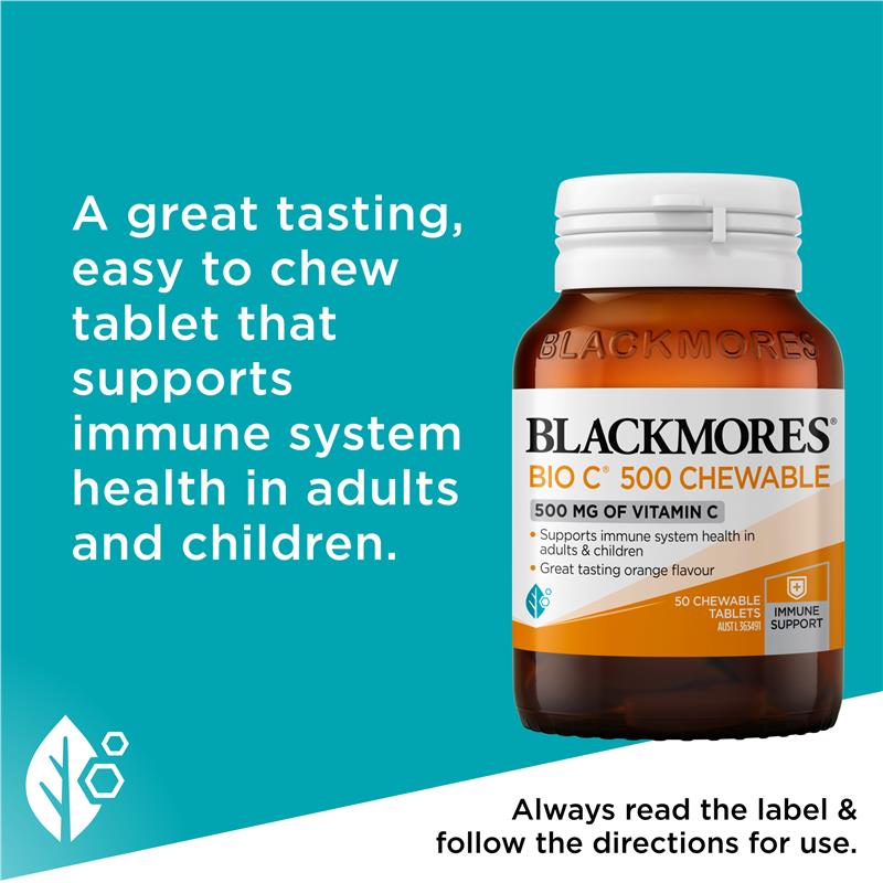 Load image into Gallery viewer, Blackmores Bio C 500mg 50 Chewable Tablets
