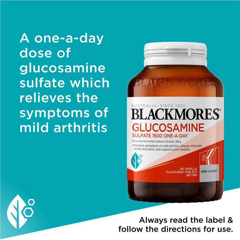Load image into Gallery viewer, Blackmores Glucosamine Sulfate 1500mg One-A-Day 90 Tablets
