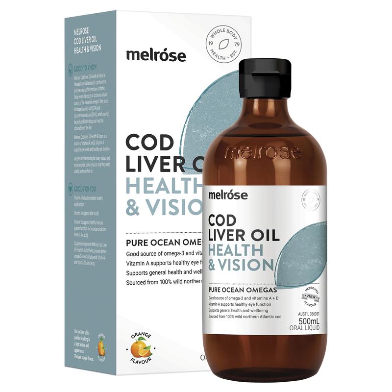 Load image into Gallery viewer, Melrose Omega Cod Liver Oil Health &amp; Vision 500ml
