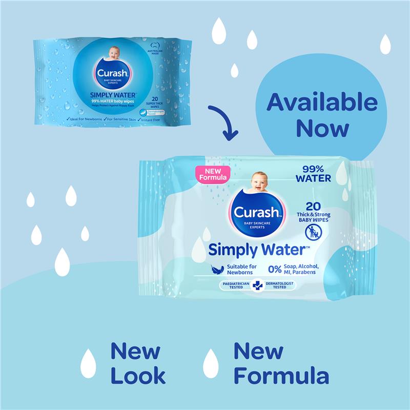 Load image into Gallery viewer, Curash Simply Water Wipes 20 Pack
