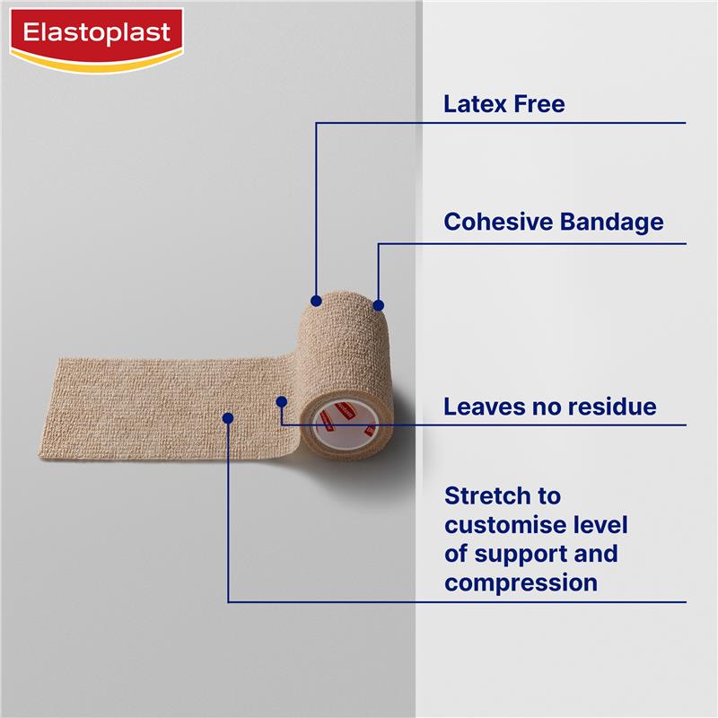 Load image into Gallery viewer, Elastoplast Cohesive Compression Bandage Tan 7.5cm x 4.5m
