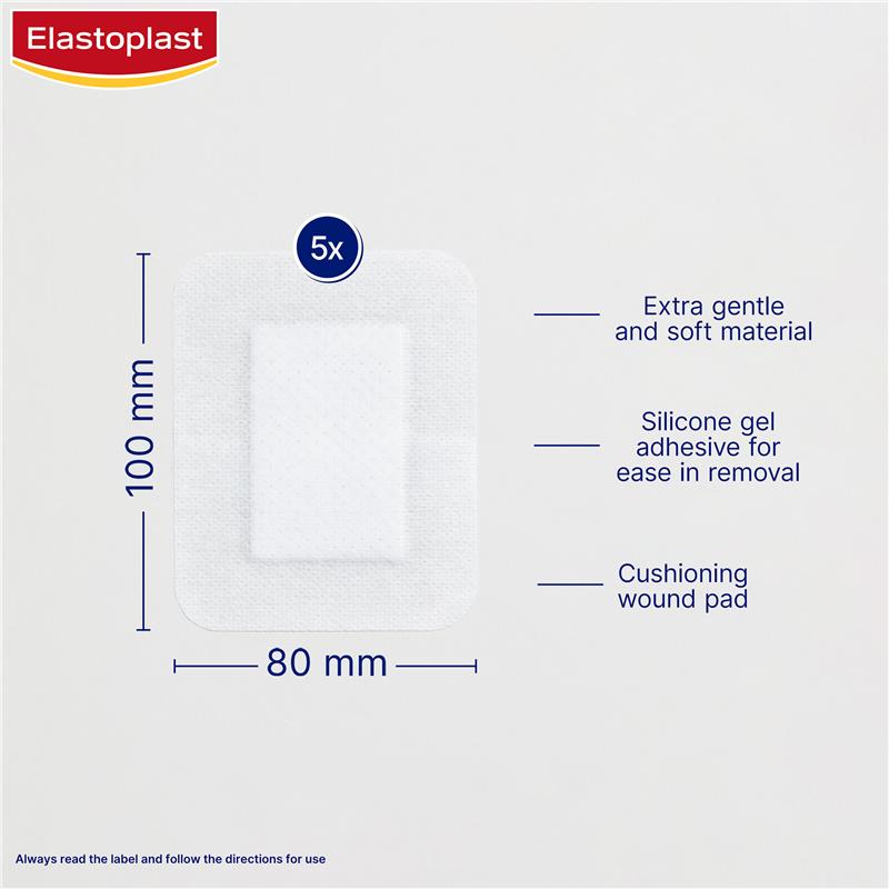 Load image into Gallery viewer, Elastoplast Ultra Sensitive Dressing XXL 8 x 10cm 5 Pack
