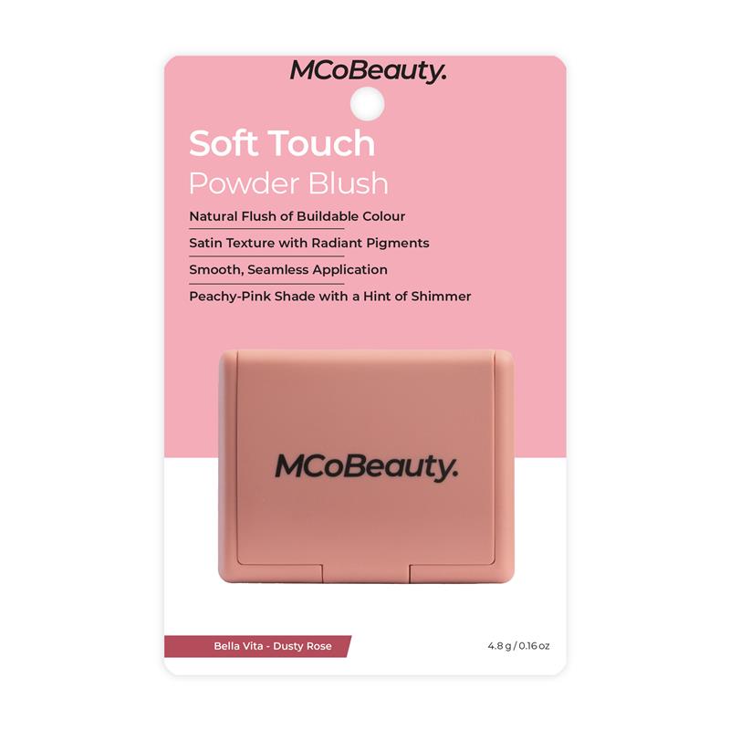 Load image into Gallery viewer, MCoBeauty Soft Touch Powder Blush Bella Vita Dusty Rose
