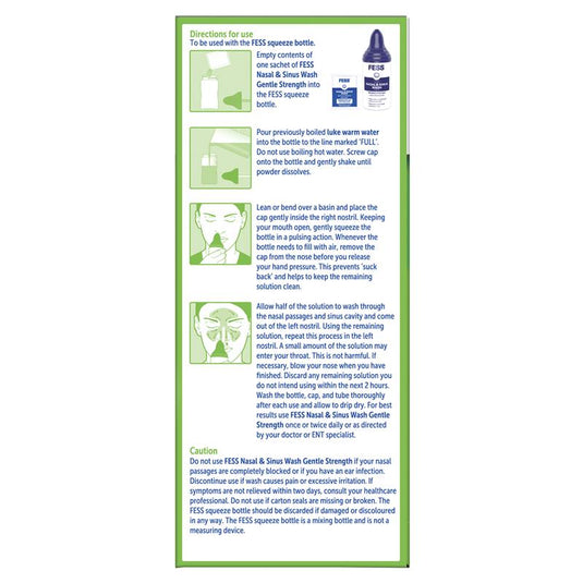 Fess Nasal & Sinus Wash Kit 12 Sachets