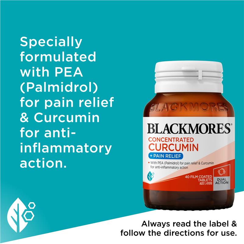 Load image into Gallery viewer, Blackmores Concentrated Curcumin + Pain Relief 40 Tablets
