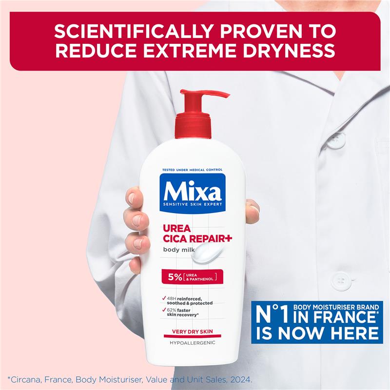 Load image into Gallery viewer, Mixa Urea Cica Repair+ Body Milk 250ml
