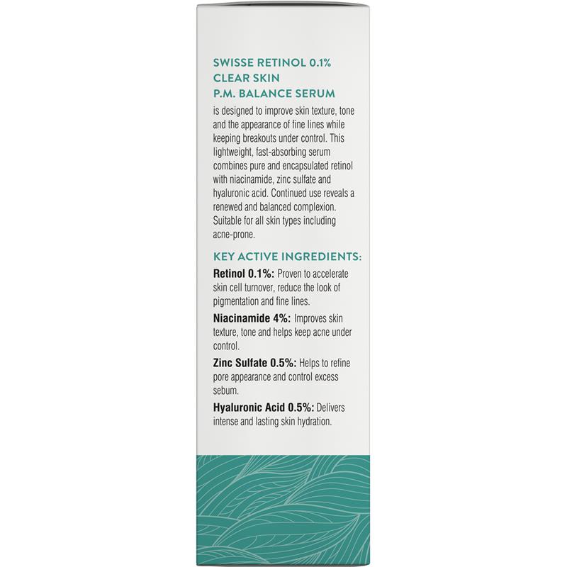 Load image into Gallery viewer, Swisse Skincare Retinol 0.1% Clear Skin PM Balance Serum 30ml

