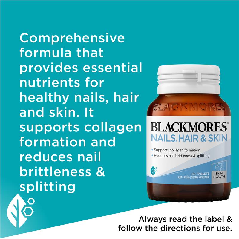 Load image into Gallery viewer, Blackmores Nails Hair and Skin 60 Tablets
