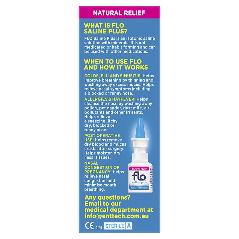 Load image into Gallery viewer, FLO Saline Plus Nasal Spray 30ml
