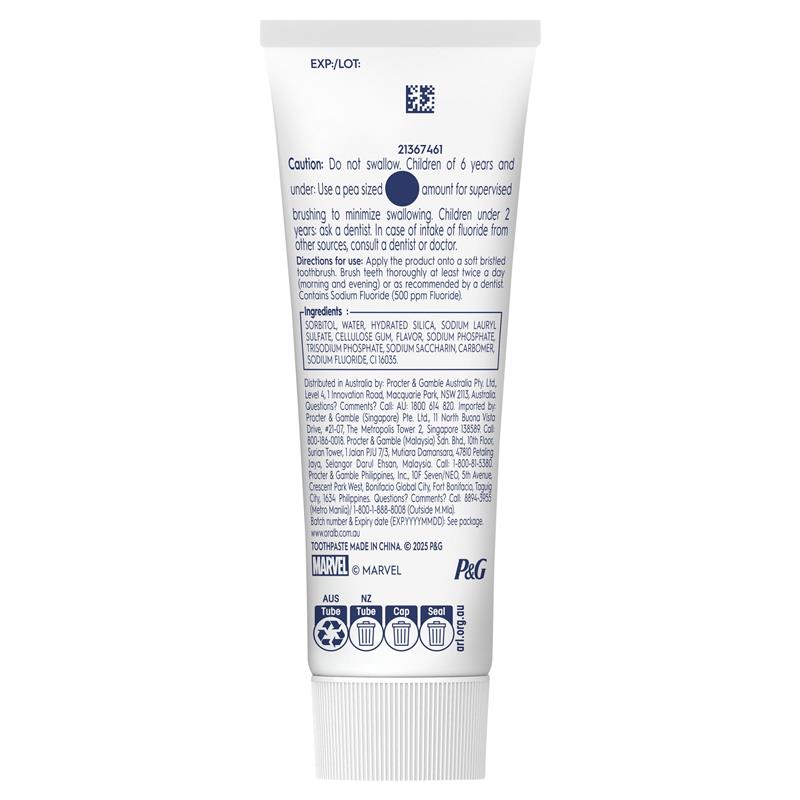 Load image into Gallery viewer, Oral B Toothpaste Spiderman Kids 3+ Years 92g

