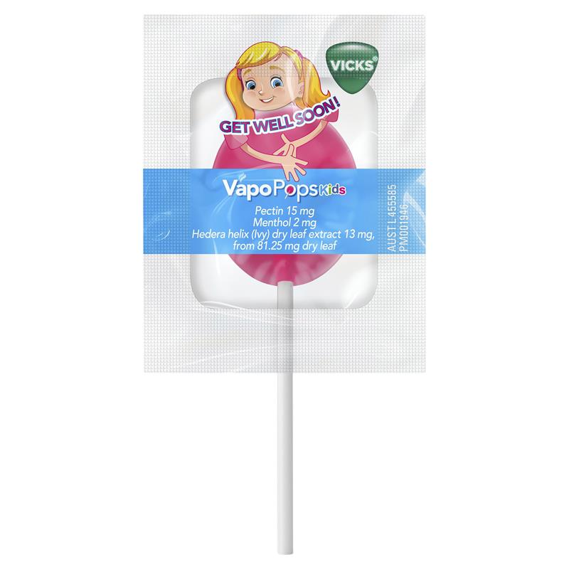 Load image into Gallery viewer, Vicks VapoPops Kids Medicated Throat Pops 8 Pack
