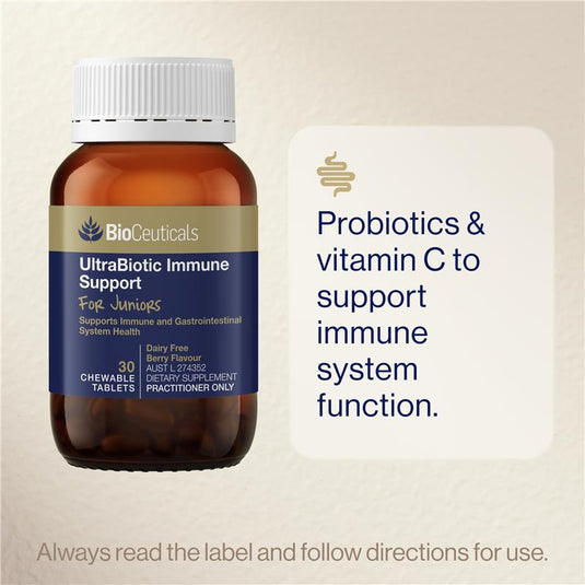 BioCeuticals UltraBiotic Immune Support For Juniors 30 Chewable Tablets