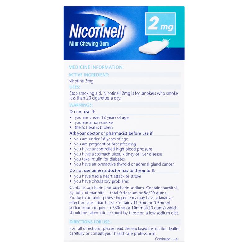 Load image into Gallery viewer, Nicotinell Chewing Gum 2mg Mint 96
