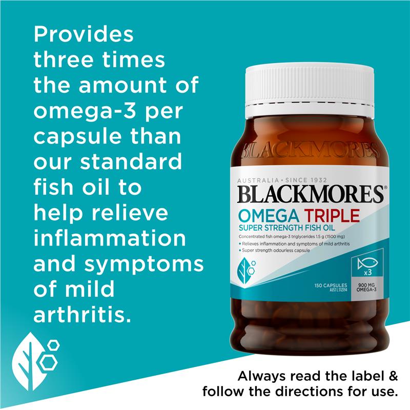 Load image into Gallery viewer, Blackmores Omega Super Strength Fish Oil 150 Capsules

