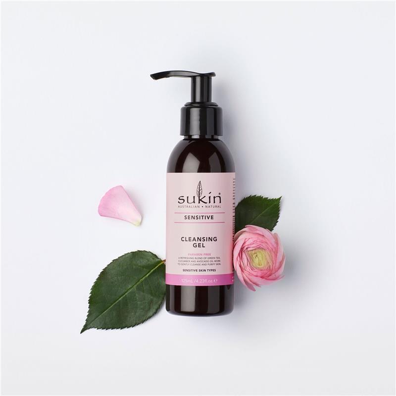 Load image into Gallery viewer, Sukin Sensitive Cleansing Gel 125ml Pump
