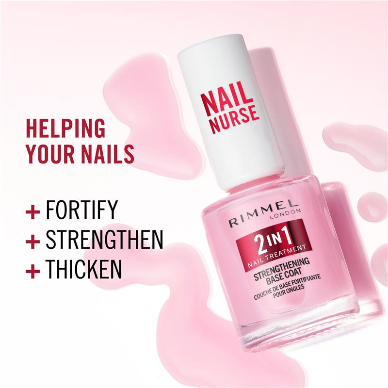 Load image into Gallery viewer, Rimmel Nail Nurse 2 in 1 Base Coat &amp; Strengthener
