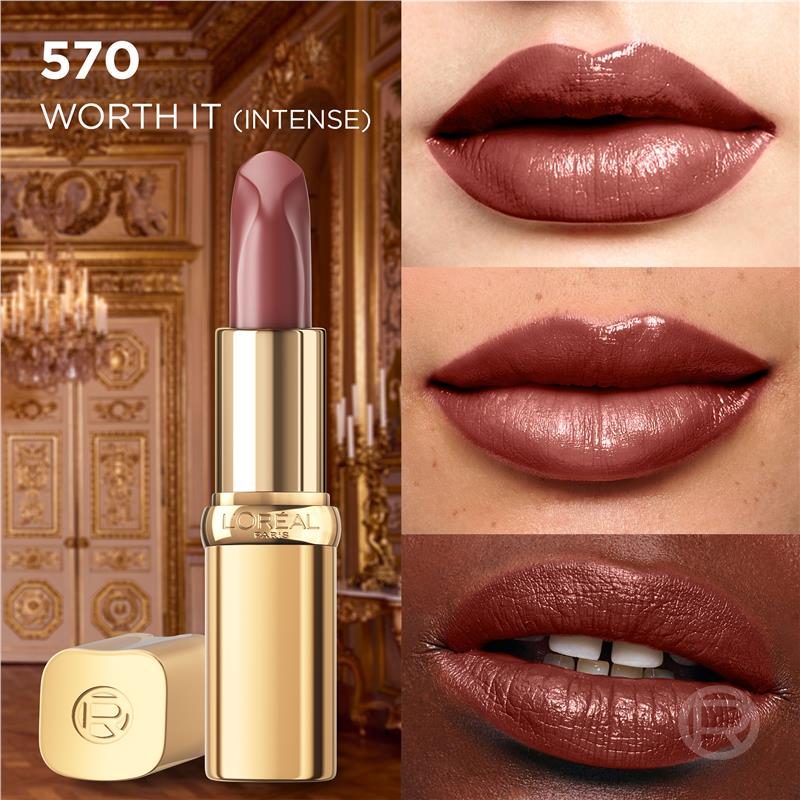 Load image into Gallery viewer, L'Oreal Paris Color Riche Classic Satin Lipstick 570 Worth It Intense
