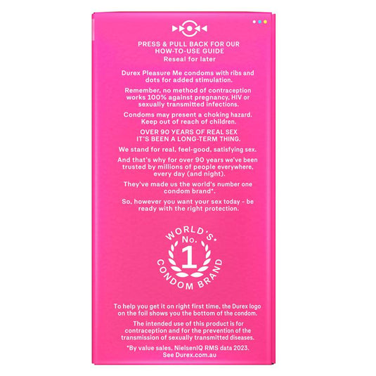 Durex Pleasure Me Condoms 30 Pack