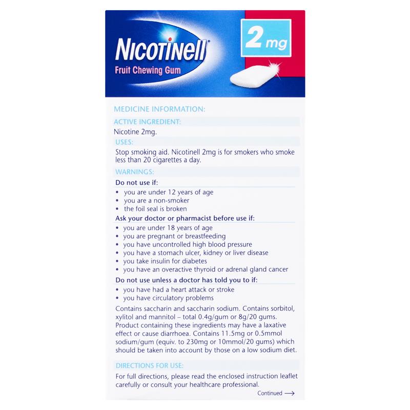 Load image into Gallery viewer, Nicotinell Chewing Gum 2mg Fruit 96
