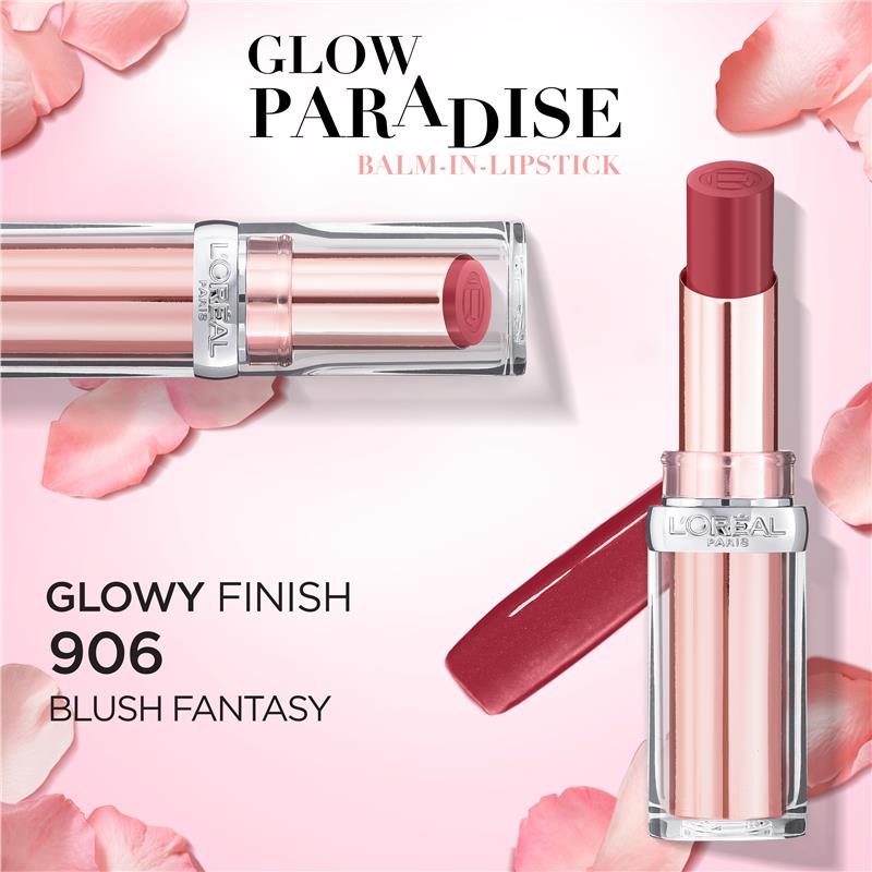 Load image into Gallery viewer, L'Oreal Paris Glow Paradise Balm-In-Lipstick 906 Blush Fantasy
