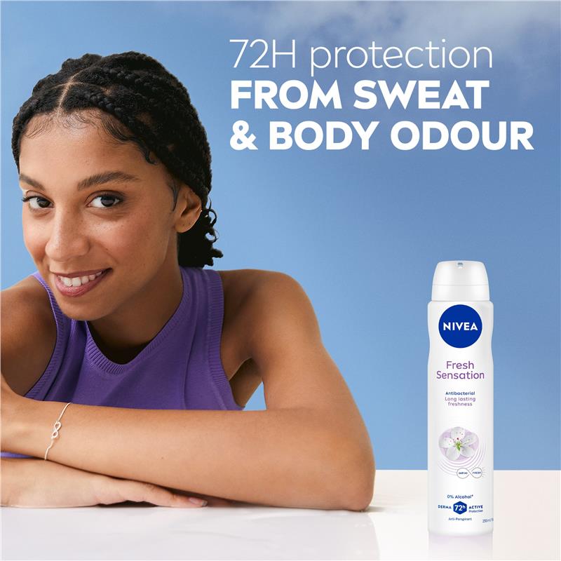 Load image into Gallery viewer, NIVEA for Women Deodorant Fresh Sensation 72hr 250ml
